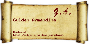 Gulden Armandina névjegykártya